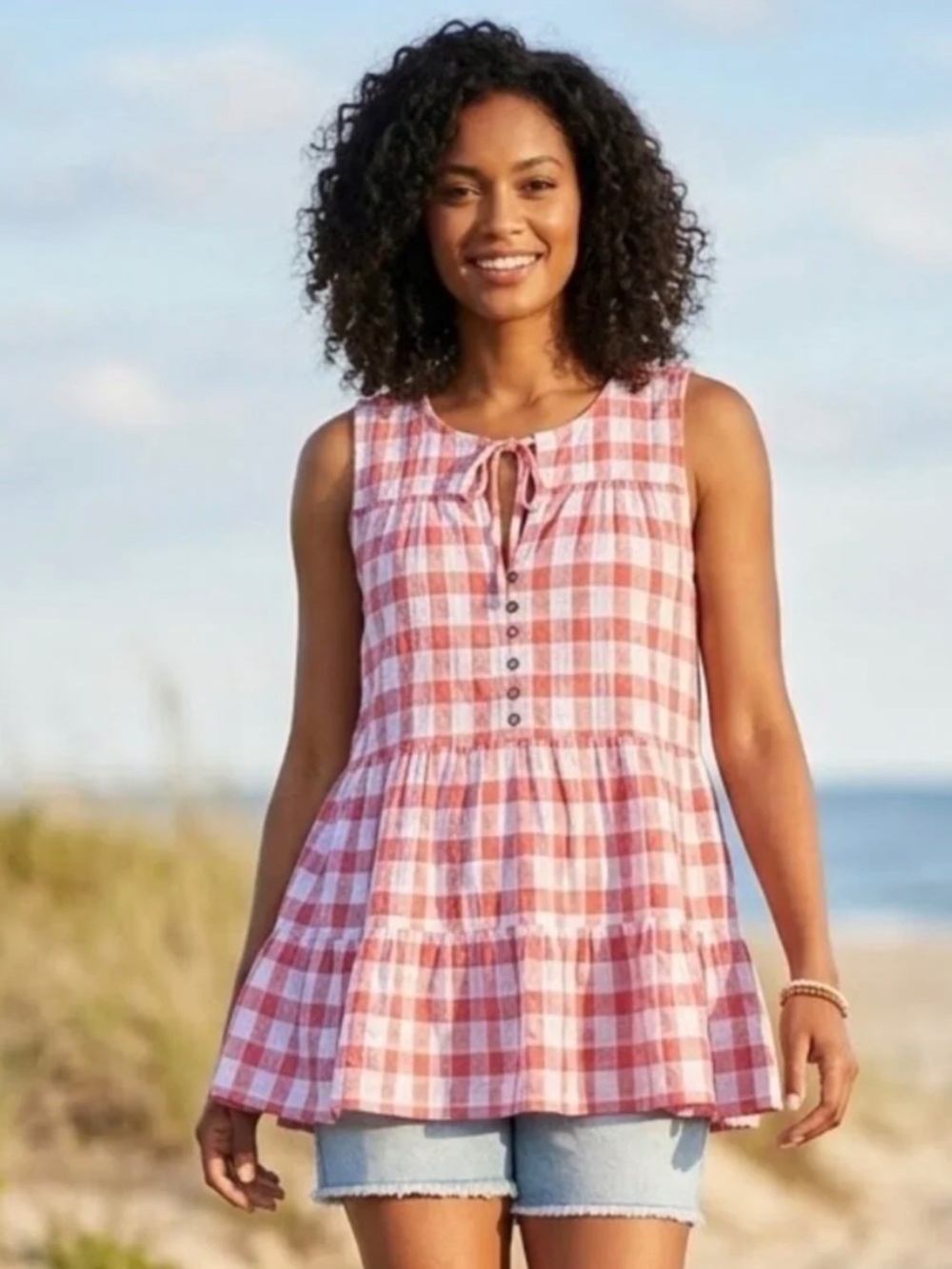 Anthropologie Pilcro & the Letterpress Neve tiered blouse